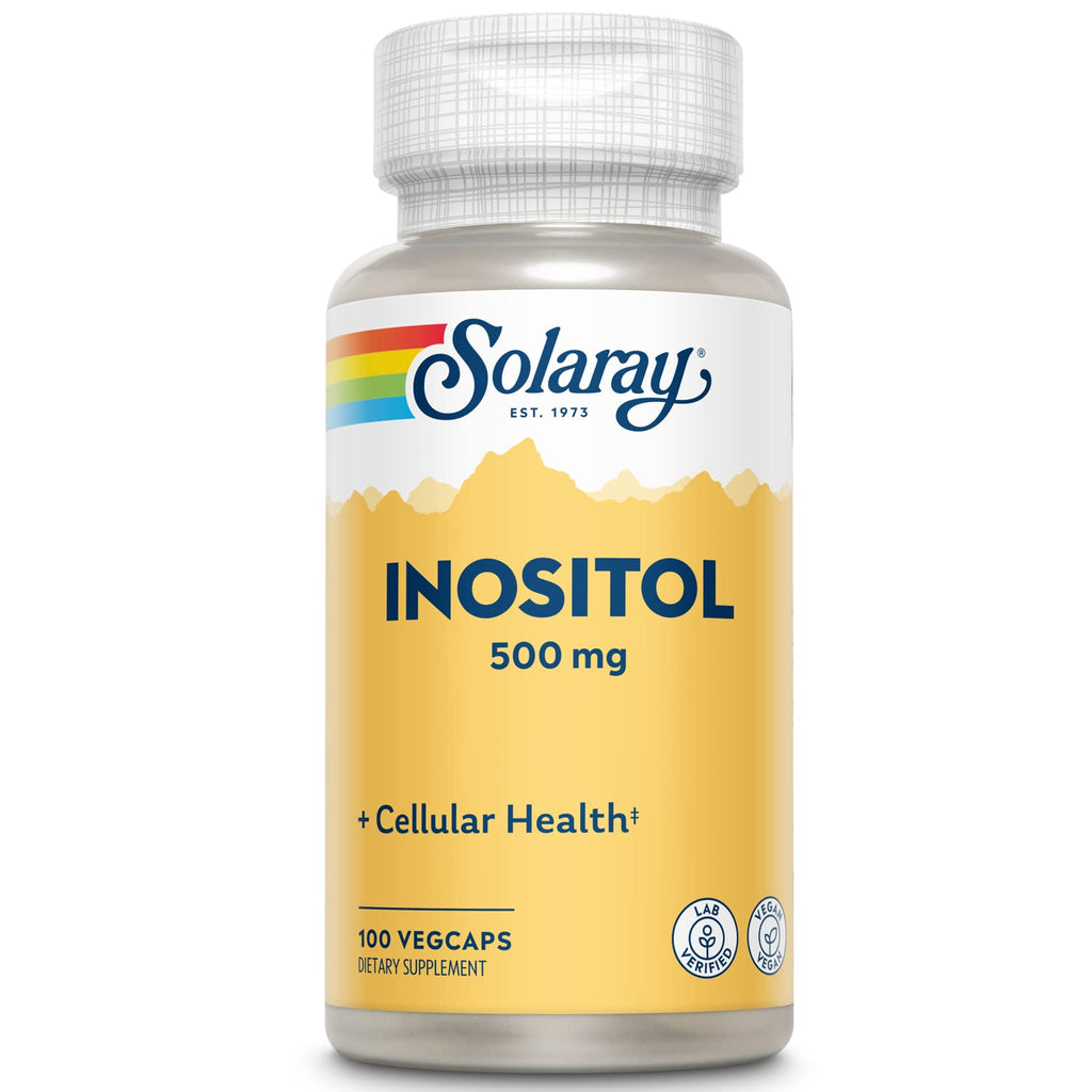 SOLARAY Inositol Supplement 500mg - 100 Vegetarian Capsules
