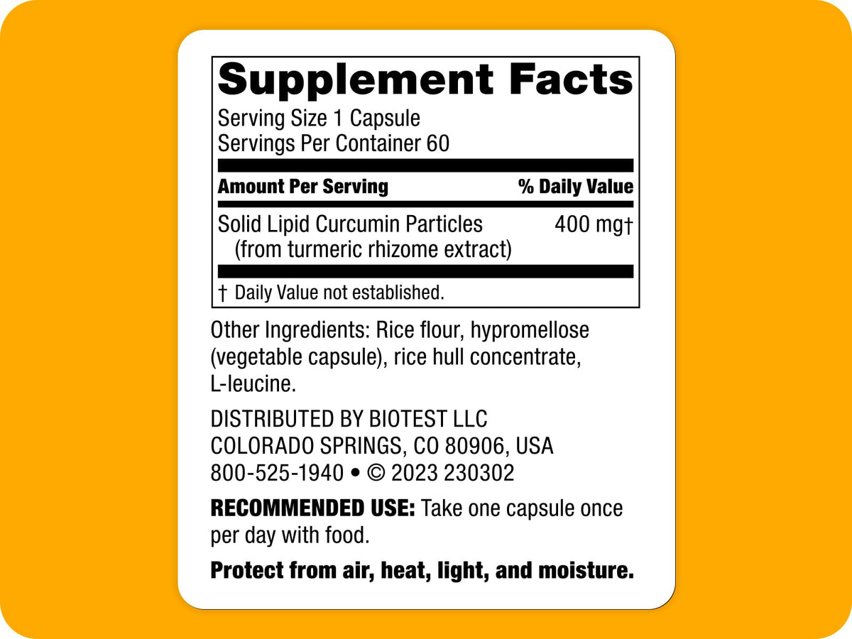 Biotest Micellar Curcumin 400mg - 60 Capsules - image 2
