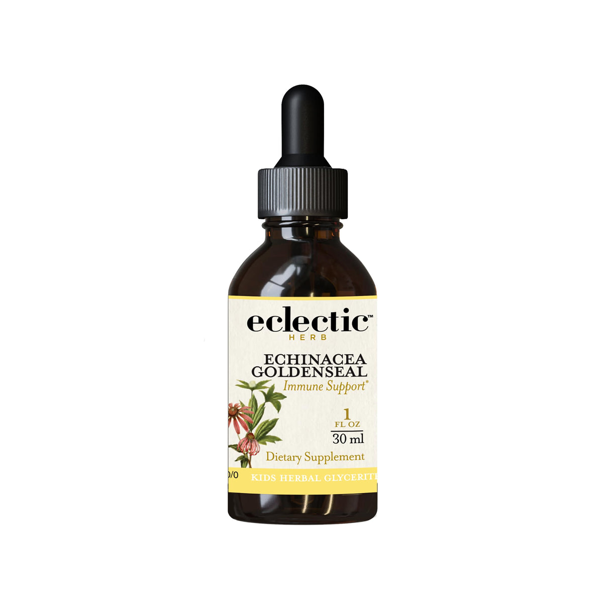 Eclectic Herb Organic Echinacea Goldenseal Kids Immune Support - 30 ml