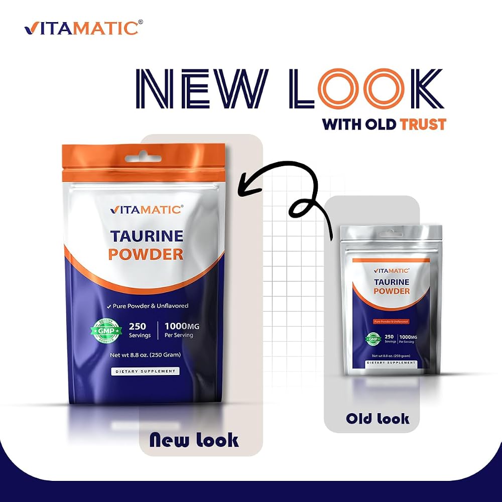 Vitamatic Pure Taurine 1000mg Powder - 250 Servings - image 8