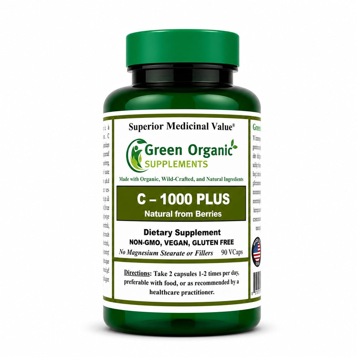 Green Organic Supplements Vitamin C Natural from Berries