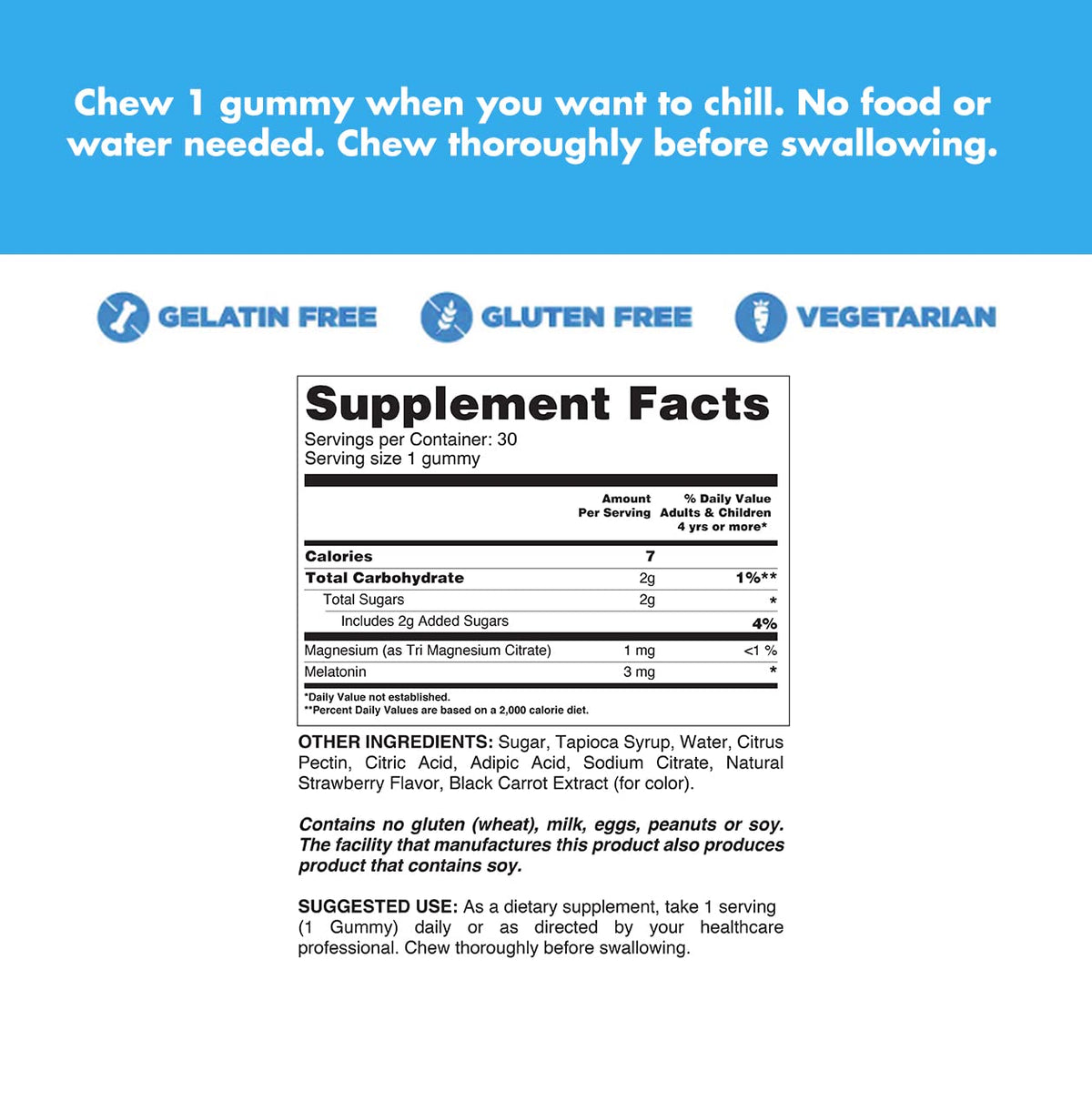Happy Healthy Wellness Chill Magnesium Gummies - 30 Count - image 5