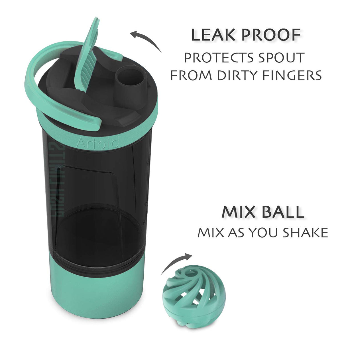 Artoid Mode Inspirational Fitness Workout Sports Protein Shaker