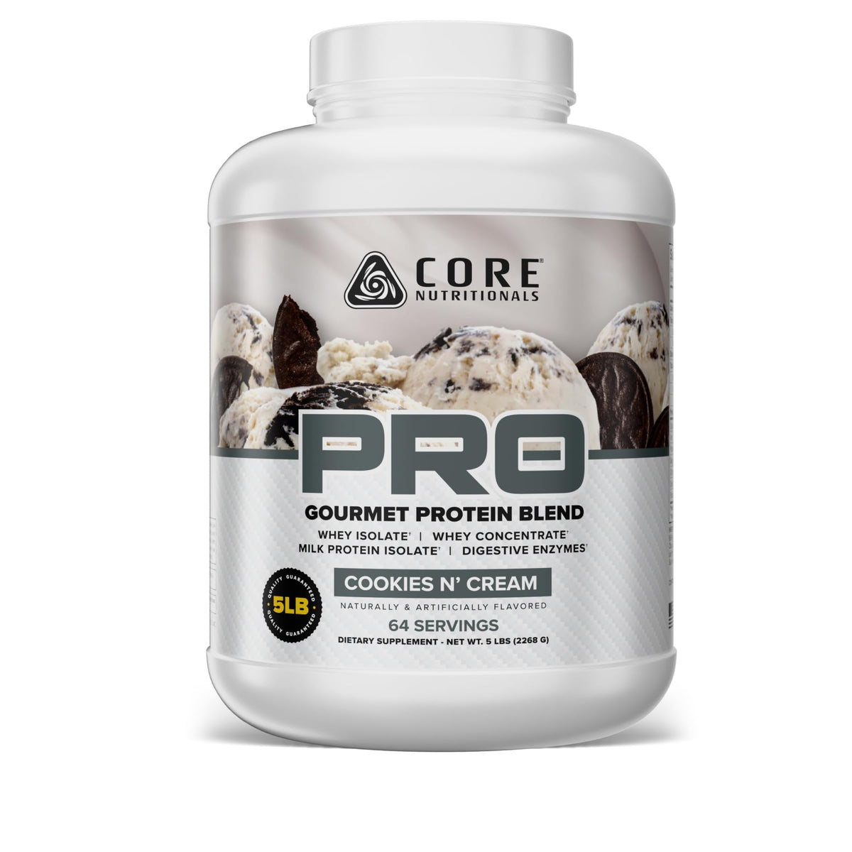 Core Nutritionals PRO Gourmet Protein Blend Cookies N' Cream - 65 Servings