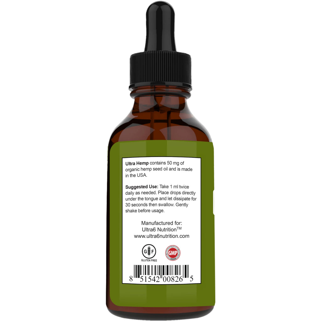 Ultra6 Nutrition Hemp Oil for Joint Comfort - 2 Fl Oz - image 3