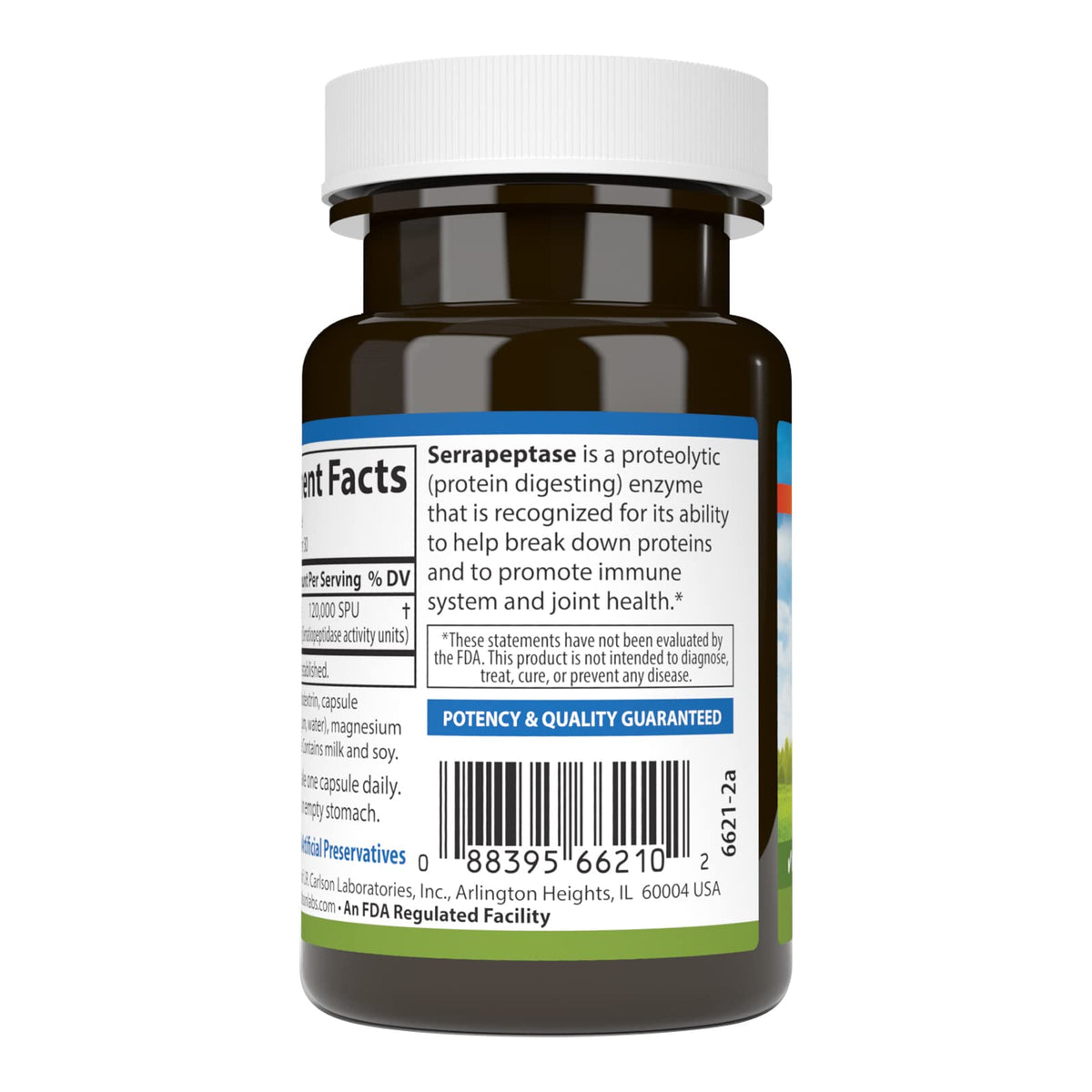 Carlson Serrapeptase 120000 SPUs Delayed Release - 30 Capsules - image 3