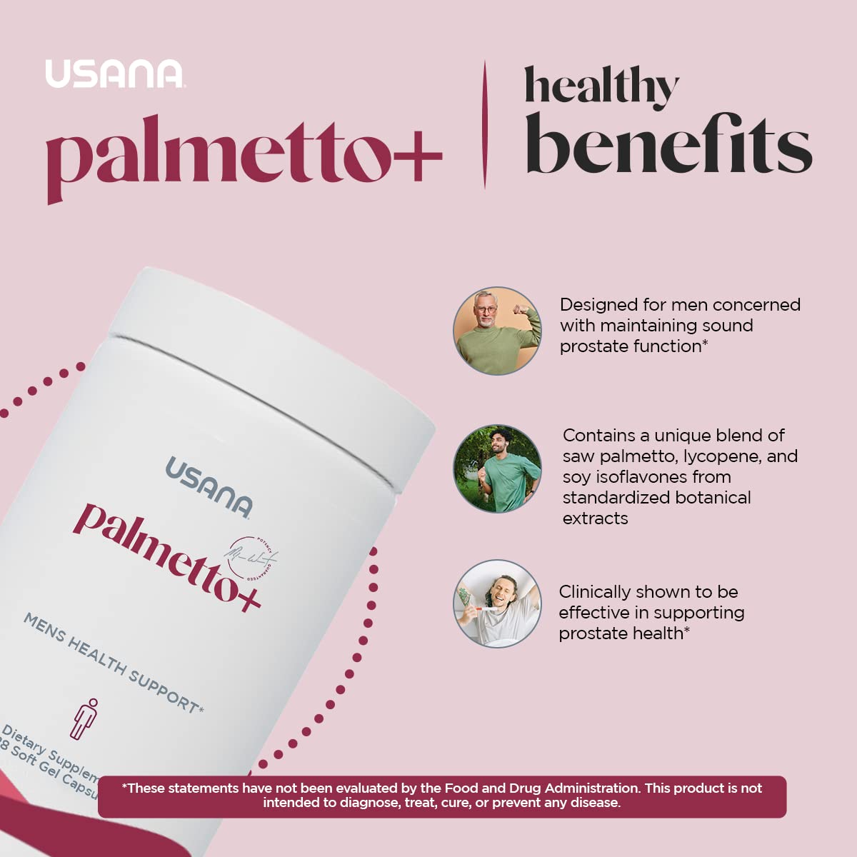 USANA Palmetto Plus Saw Palmetto Supplement for Men - 28 Capsules - image 4