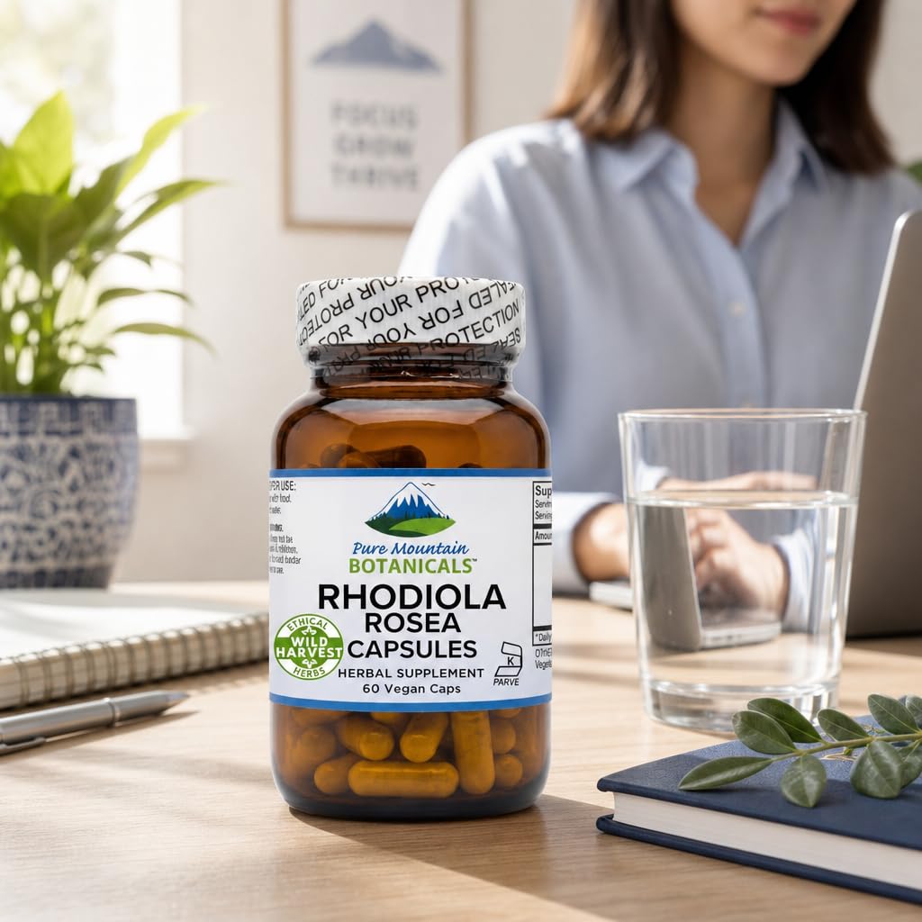 Pure Mountain Botanicals Rhodiola Rosea 250mg - 60 Vegetarian Capsules - image 9