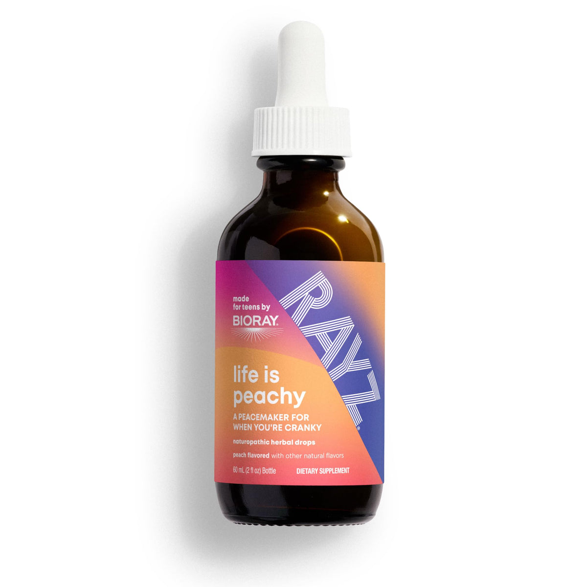 BIORAY RAYZ Life is Peachy Herbal Tincture for Teens - 2 fl oz