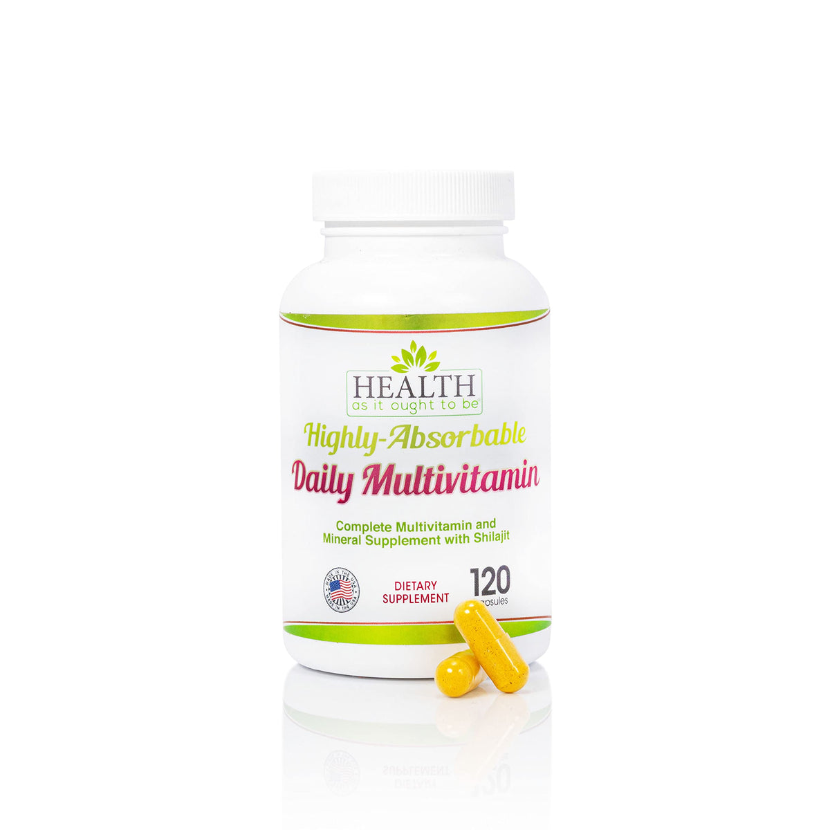 Health As It Ought To Be Daily Multivitamin with Ginger & Shilajit