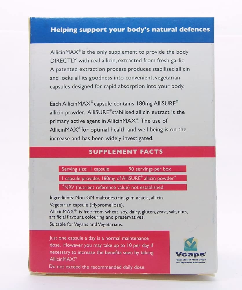 ALLICINMAX Allicin Max 100% Pure Allicin - 180 Capsules - image 2