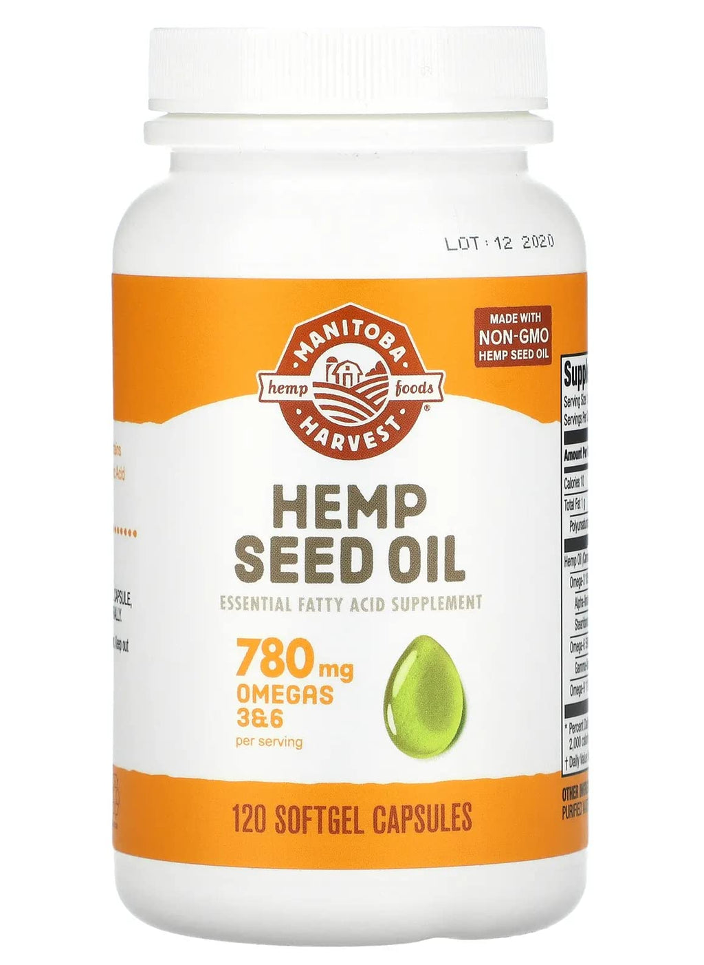 Manitoba Harvest Hemp Foods Hemp Oil Soft Gels