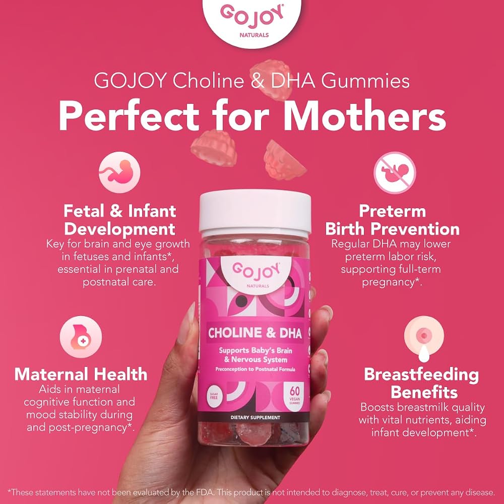 GOJOY NATURALS Prenatal Gummies with Choline & DHA - 60 Count - image 3