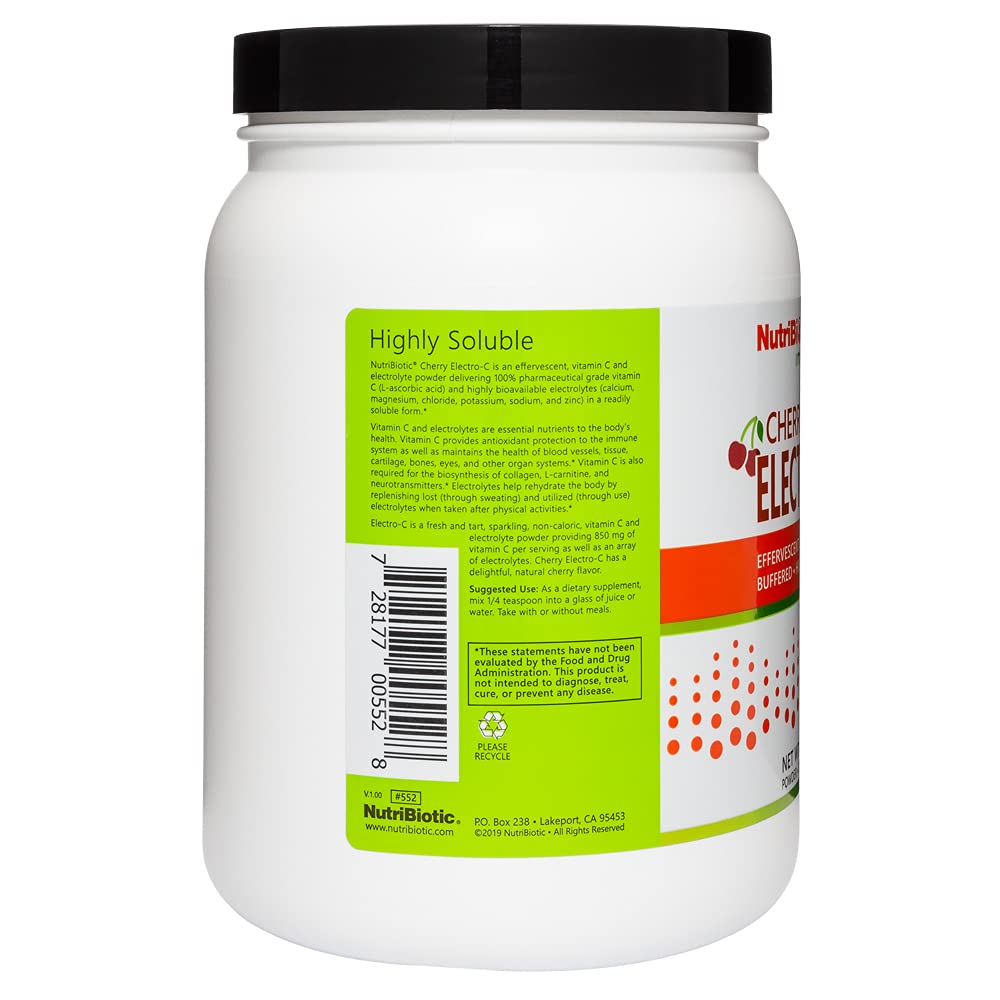 NutriBiotic Cherry Electro-C Vitamin C & Electrolyte Powder - 35.2 oz - image 2