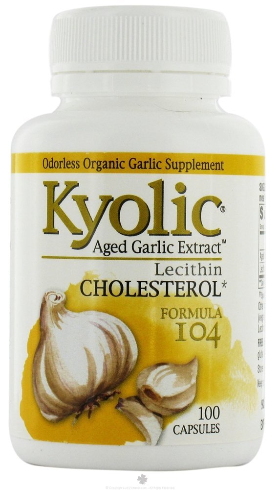 Xllent Kyolic Formula 104 Aged Garlic Extract with Lecithin - 100 Capsules