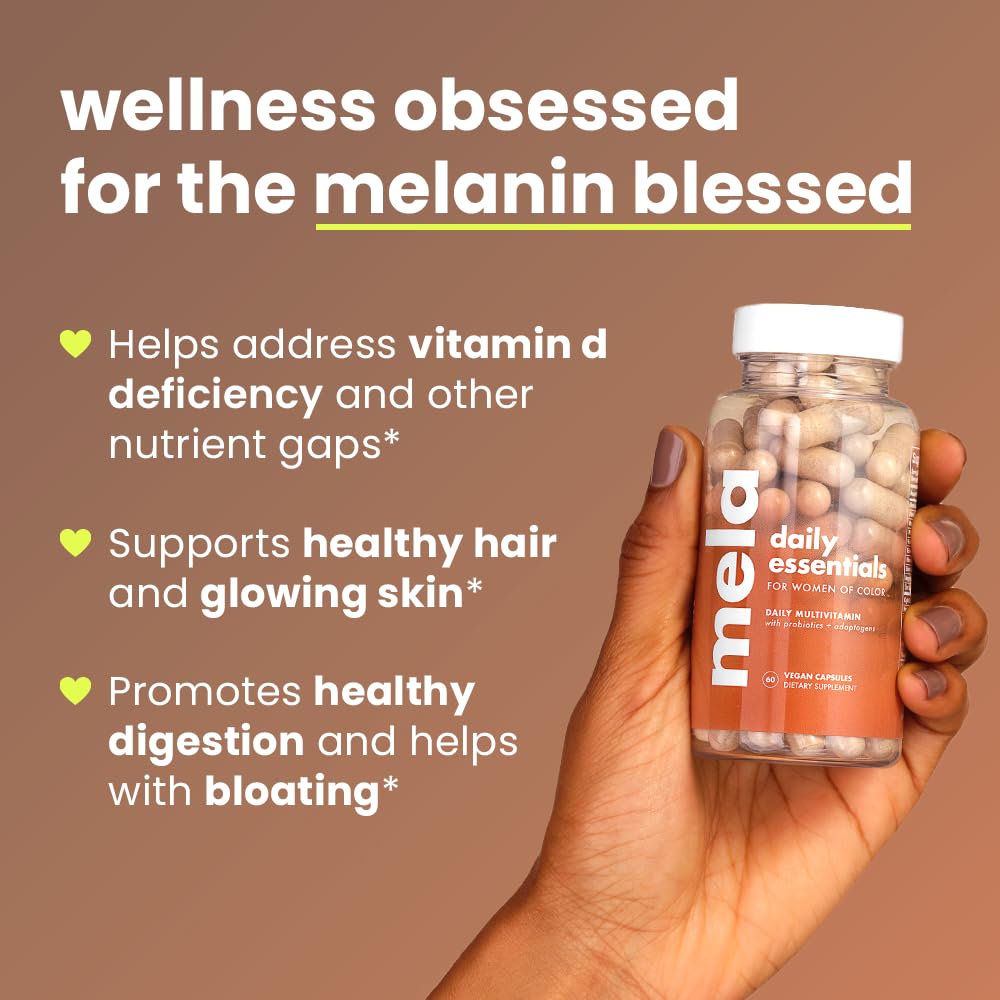 Mela Daily Essentials Multivitamin for Melanated Women - 60 Capsules - image 3
