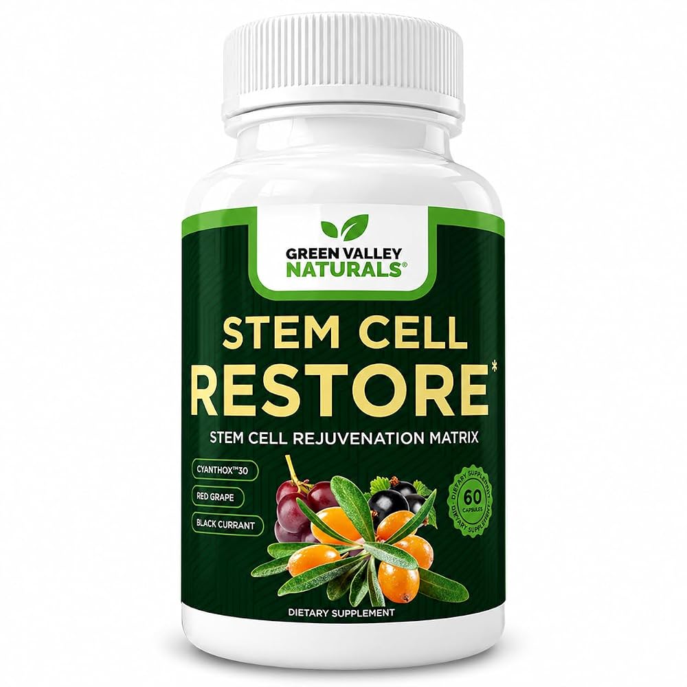 Green Valley Naturals Stem Cell Restore Antioxidant - 60 Vegetarian Capsules