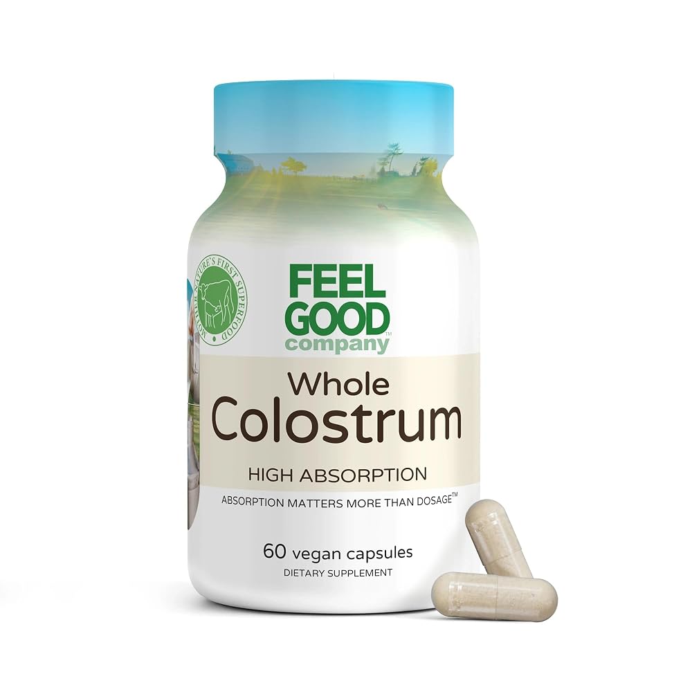 FEEL GOOD Bovine Colostrum Capsules Gut Health & Immune Support - 60 Capsules