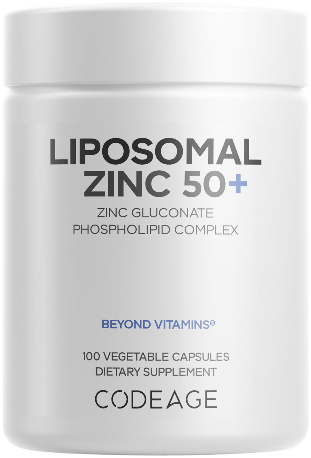 Codeage Liposomal Zinc 50mg Zinc Gluconate - 100 Capsules