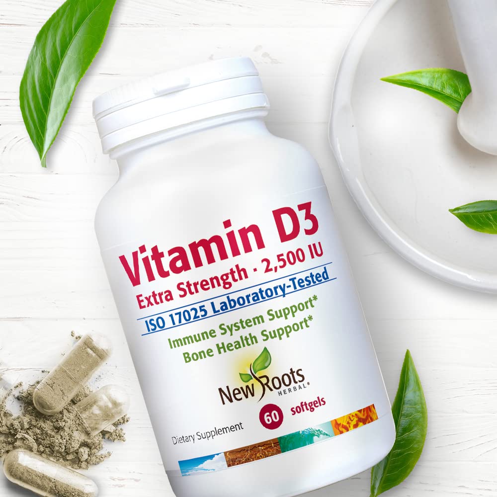 NEW ROOTS HERBAL Vitamin D3 2,500 IU - 60 Softgels - image 6