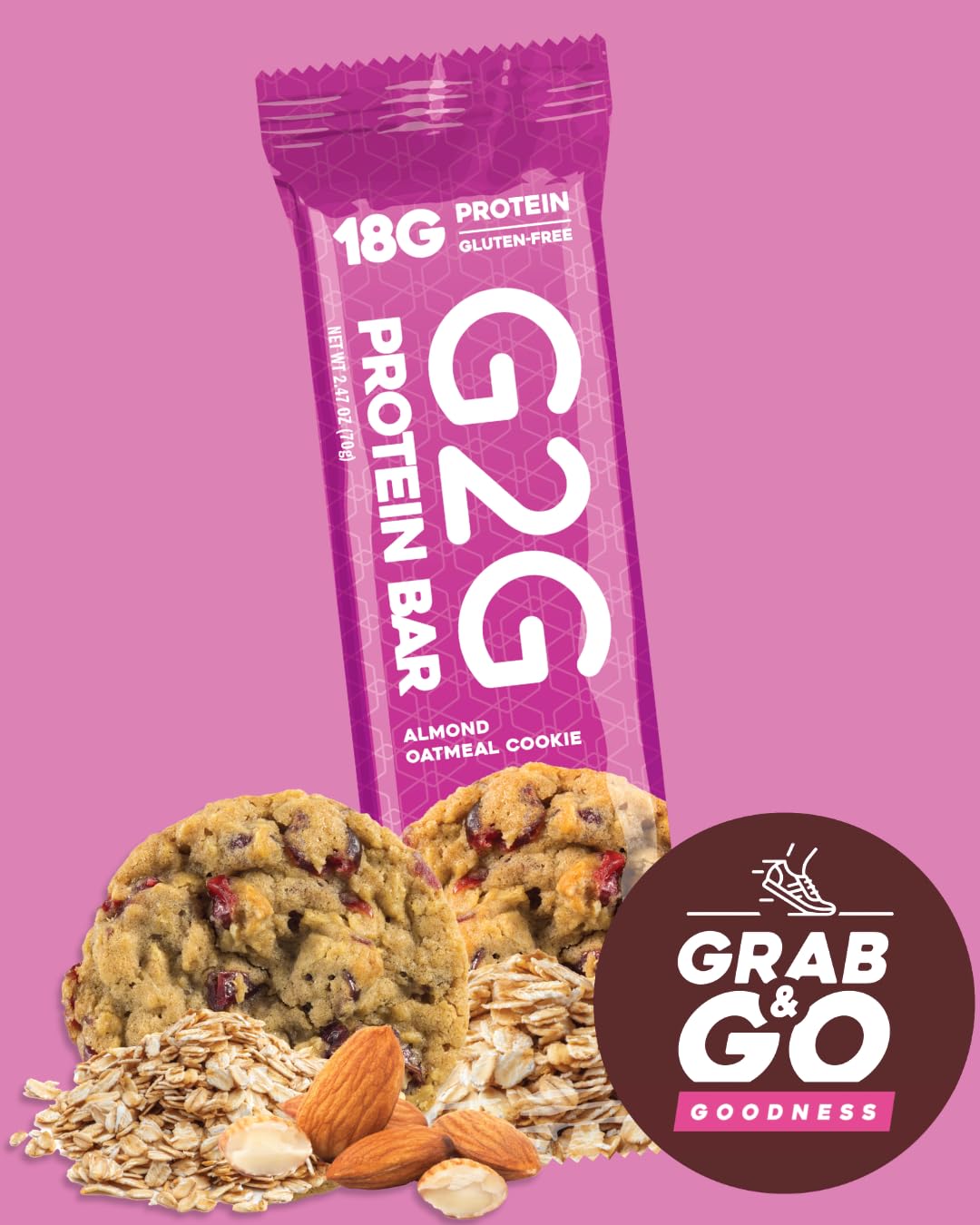 G2G Protein Bar, Almond Oatmeal Cookie Parent