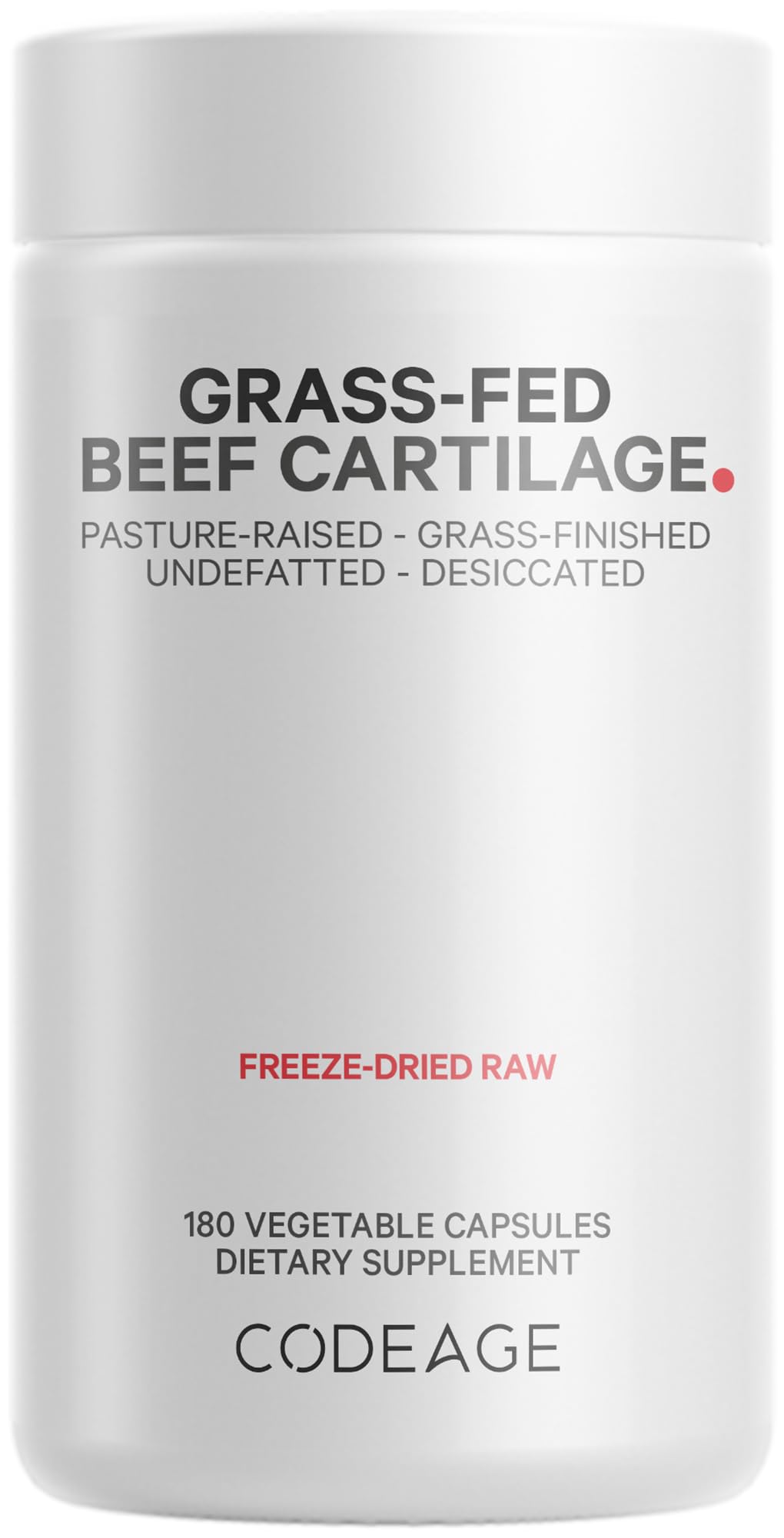 Codeage Grass Fed Beef Cartilage & Liver - 180 Capsules