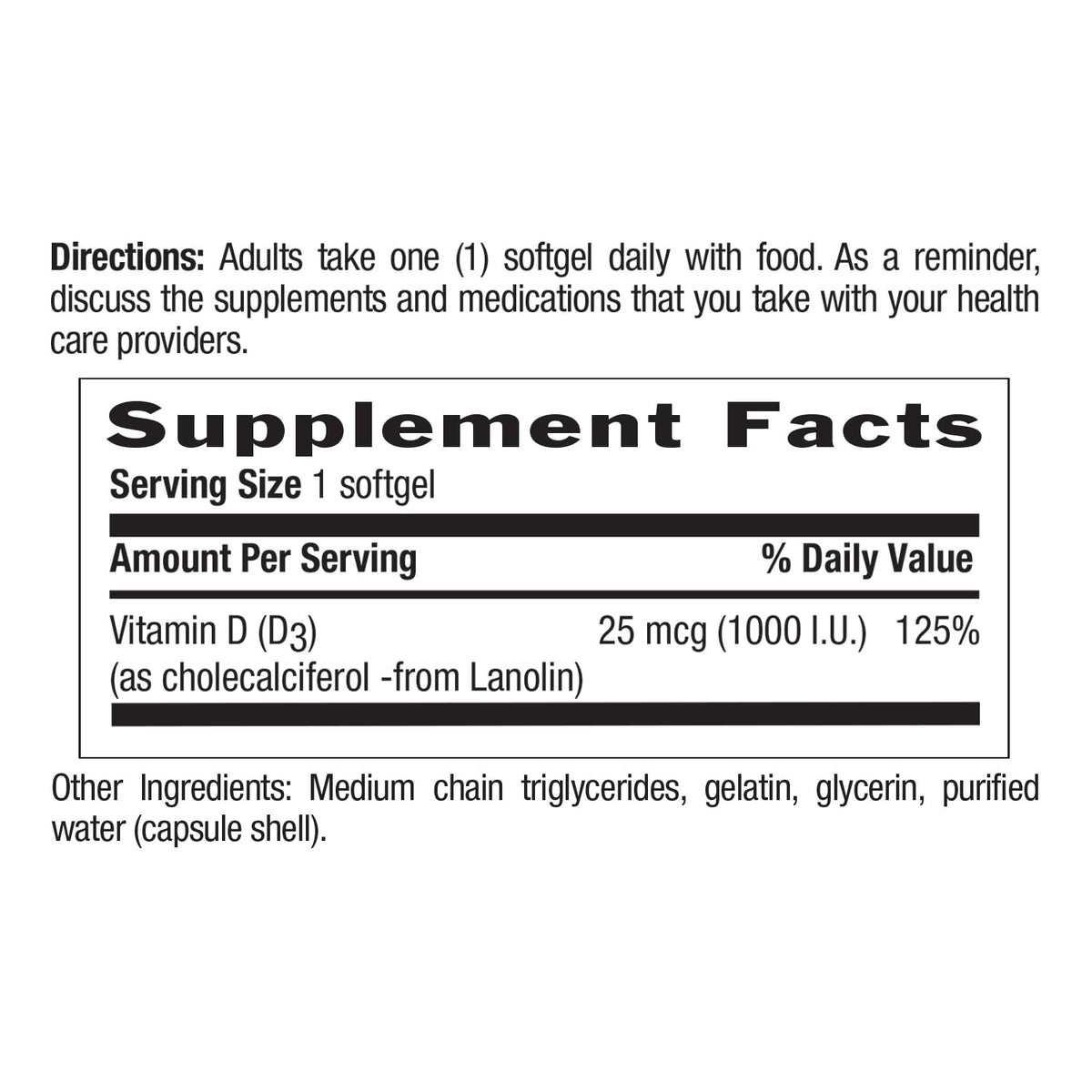 Country Life Vitamin D3 1000 IU - 200 Softgels - image 6