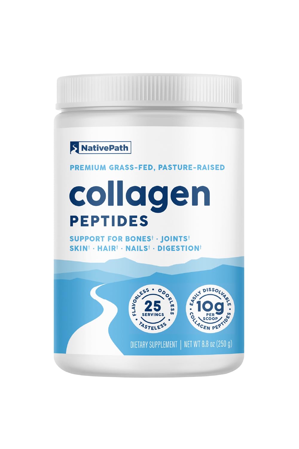 NativePath Collagen Peptides Hydrolyzed Type 1 & 3 - 25 Servings
