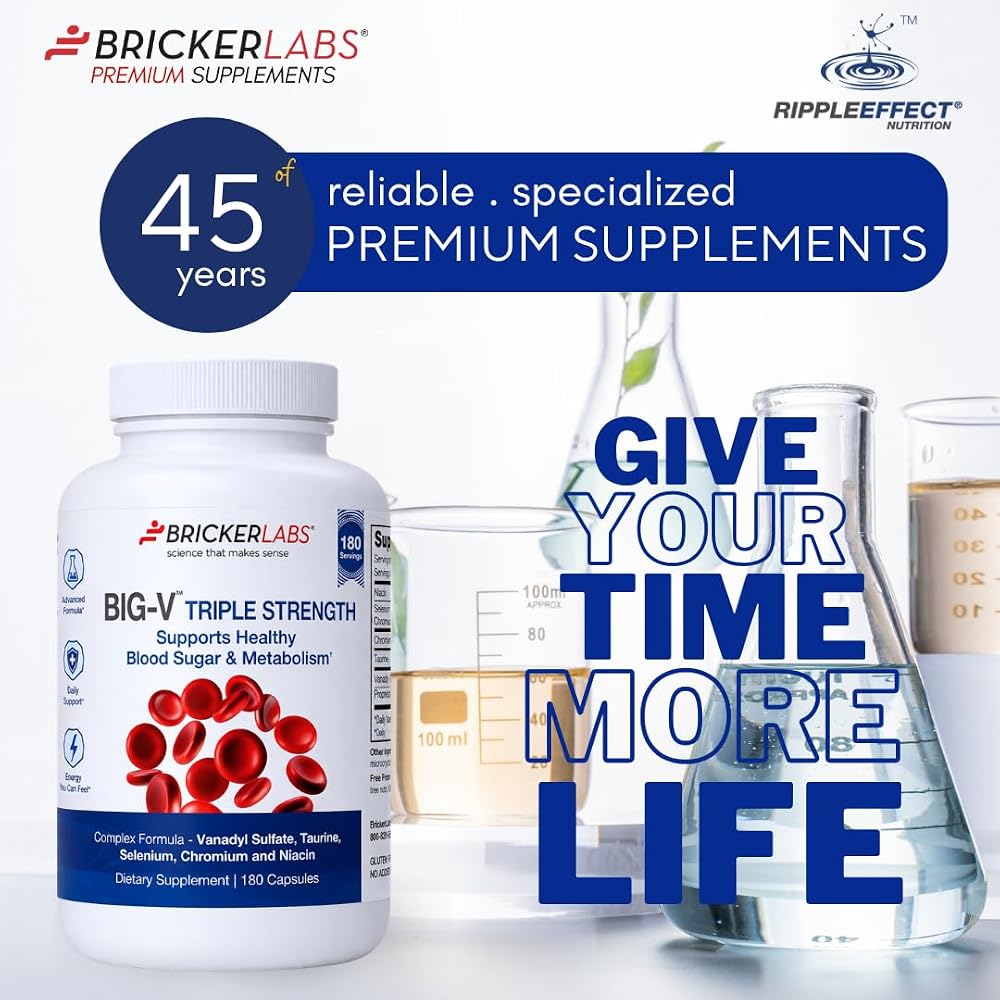 Bricker Labs Big-V Triple Strength Vanadyl Supplement - 180 Capsules - image 9