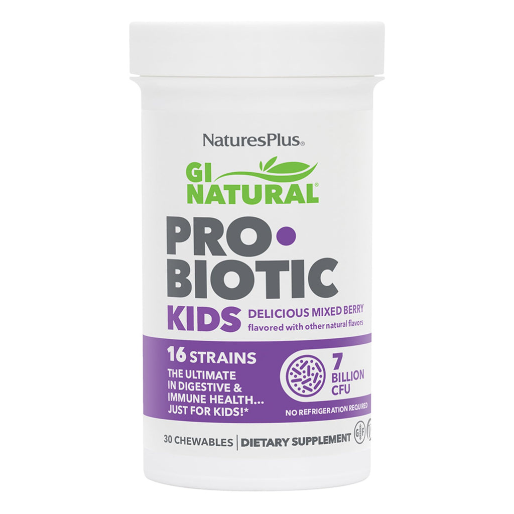 Nature's Plus GI Natural Probiotic Kids Mixed Berry - 30 Chewables