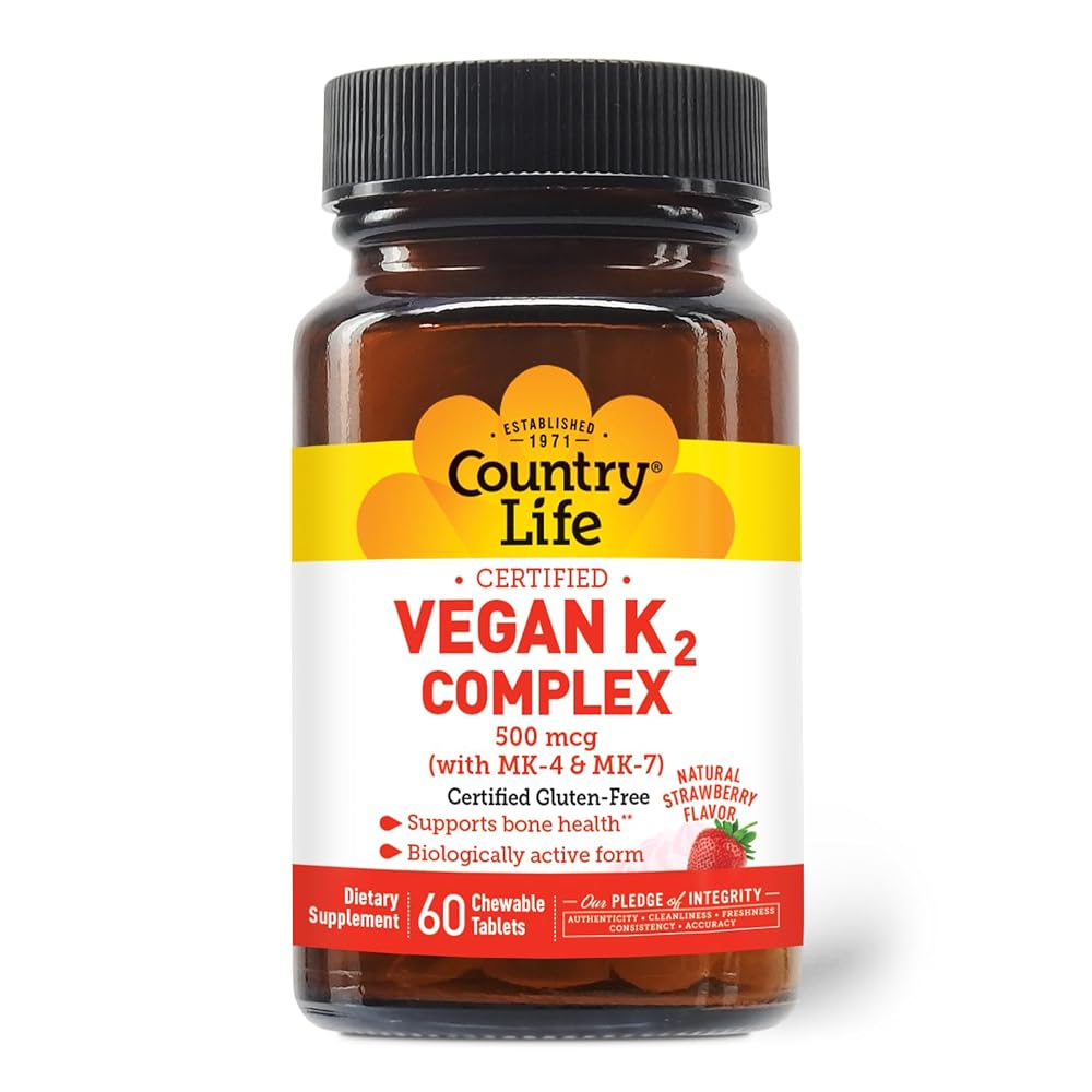 Country Life Vegan K2 Complex 500 mcg Bone Health - 60 Tablets
