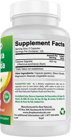 Best Naturals Cascara Sagrada 450 mg - 250 Capsules - image 6