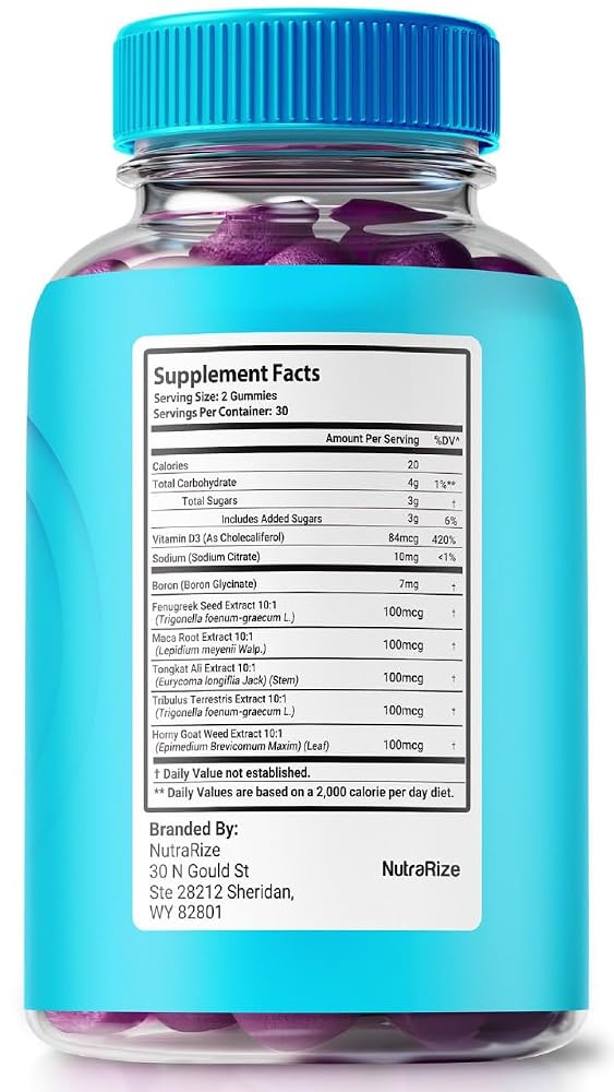 NutraRize Duremax Male Performance Gummies - 120 Gummies - image 2