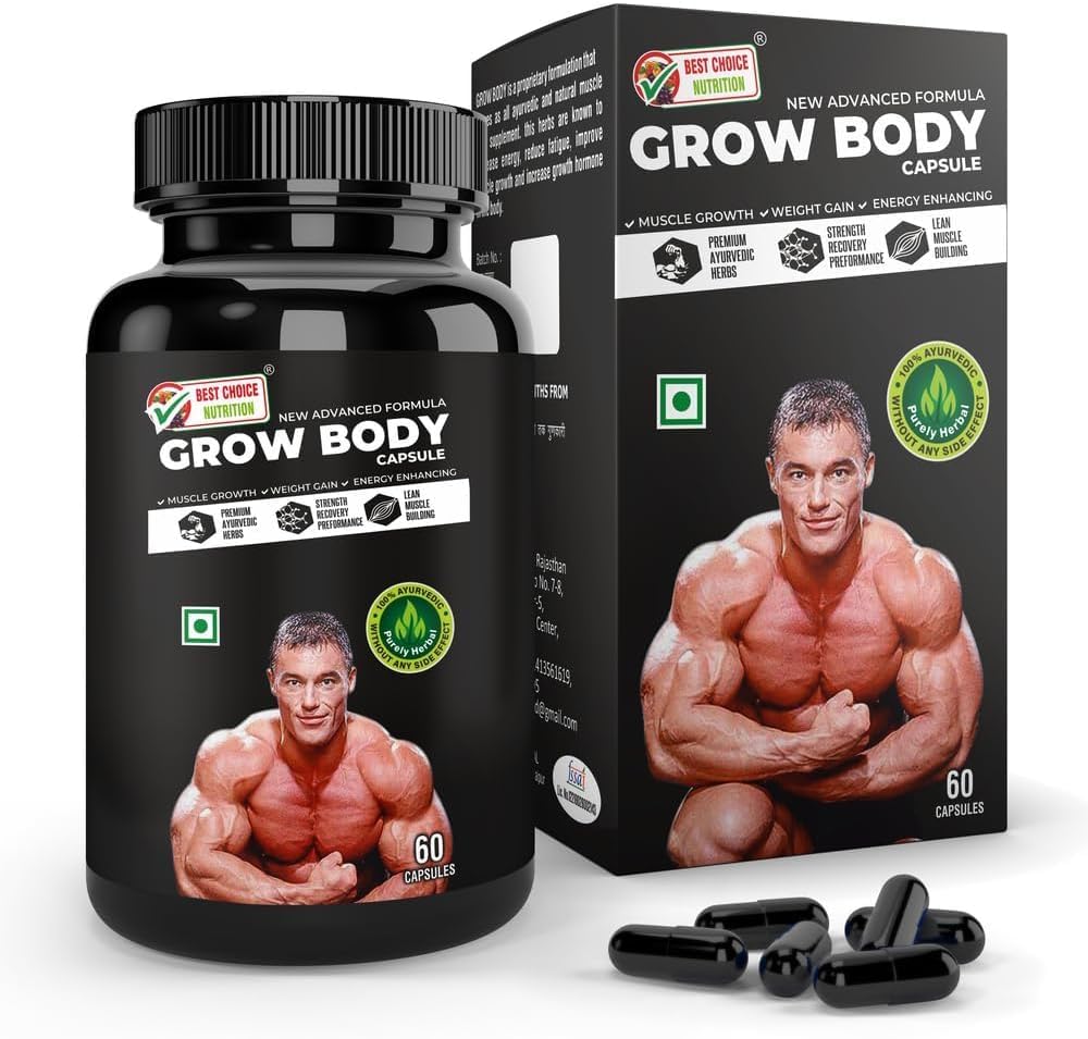 Generic Grow Body Herbal Supplement - 60 Capsules