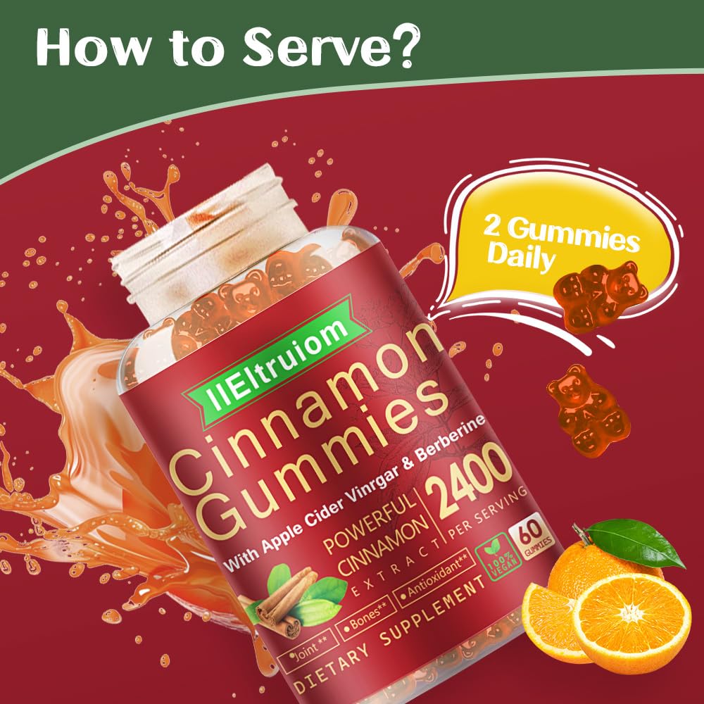 IIEltruiom Ceylon Cinnamon Gummies (2,400mg/Serving)