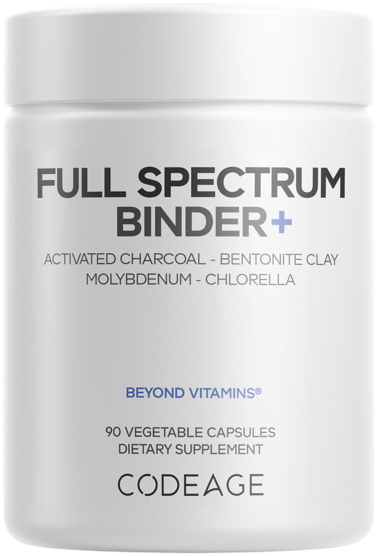 Codeage Binder+ Activated Charcoal & Bentonite Clay - 90 Capsules