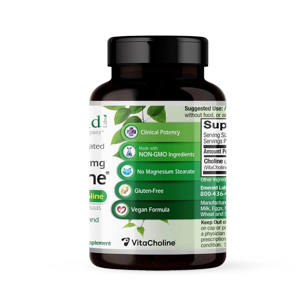 Emerald Labs VitaCholine 550 mg Choline Supplement - 60 Vegetable Capsules - image 3