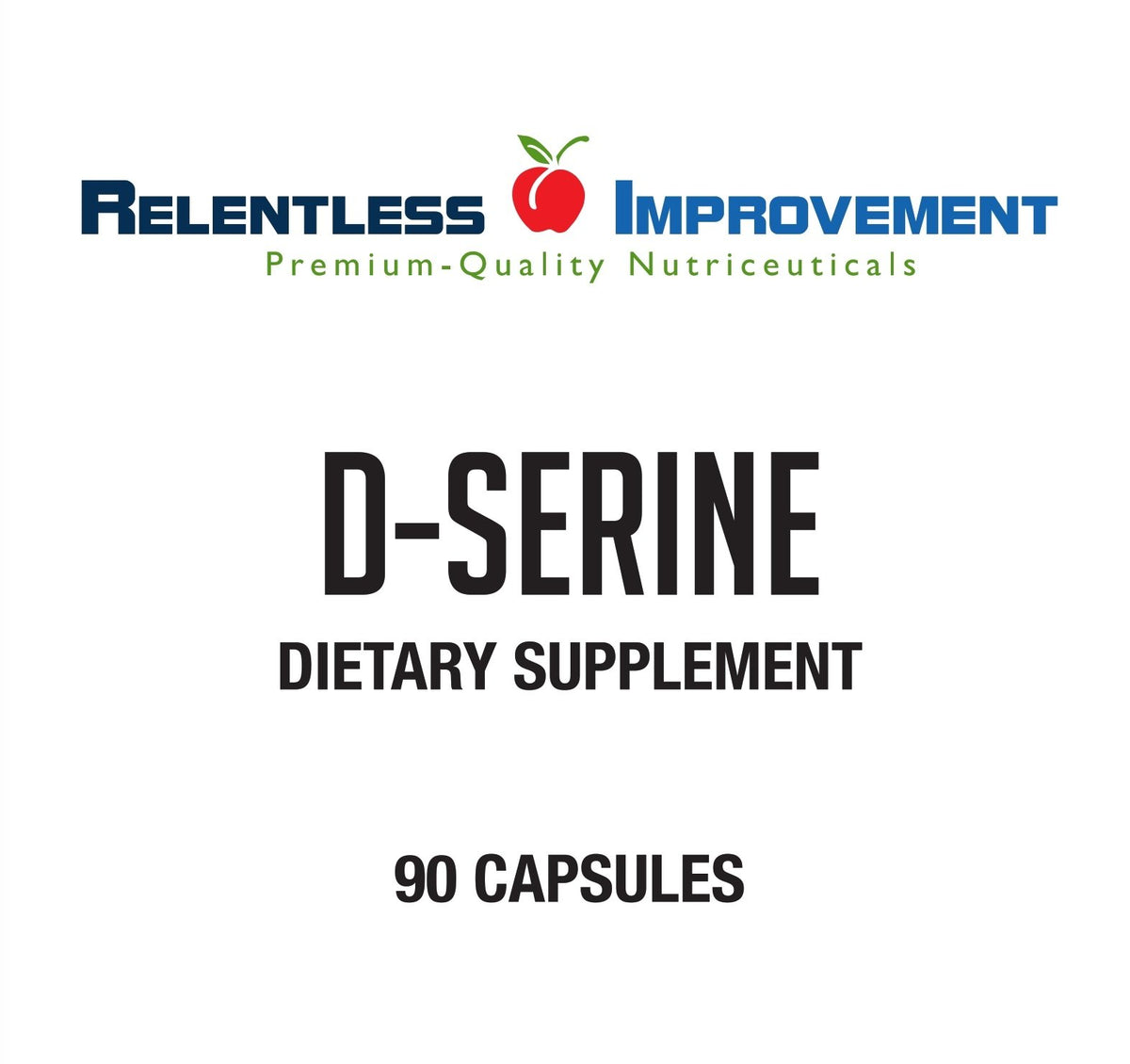 Relentless Improvement D-Serine Amino Acid 700mg - 90 Vegetarian Capsules - image 2