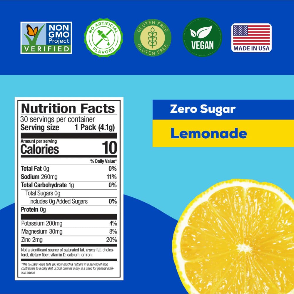 Hydrant Hydrate Electrolyte Powder Stick Packets Lemonade - 30 Count - image 2