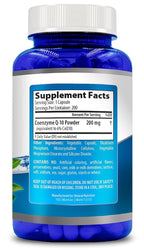 Generic Natural CoQ10 200mg - 200 Vegetarian Capsules - image 3