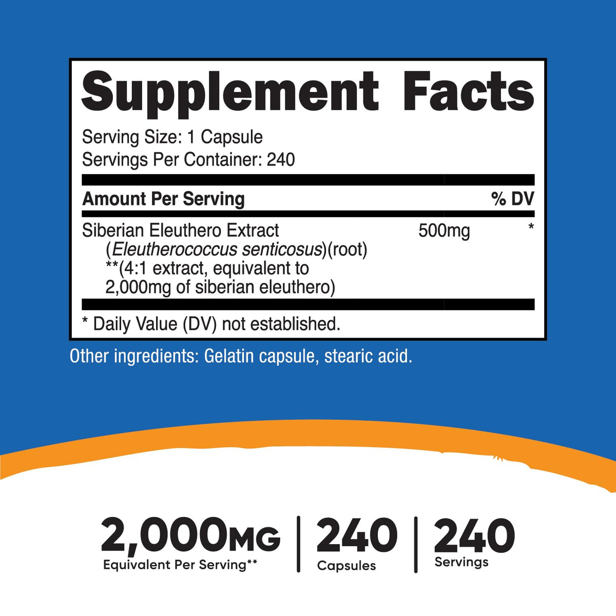 Nutricost Siberian Eleuthero 500mg