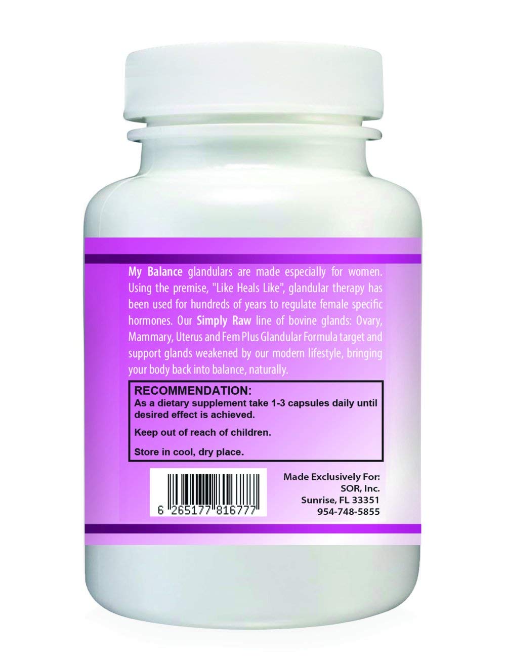 My Balance Uterus Glandular for Women's Hormonal Support - 100 Capsules - image 3