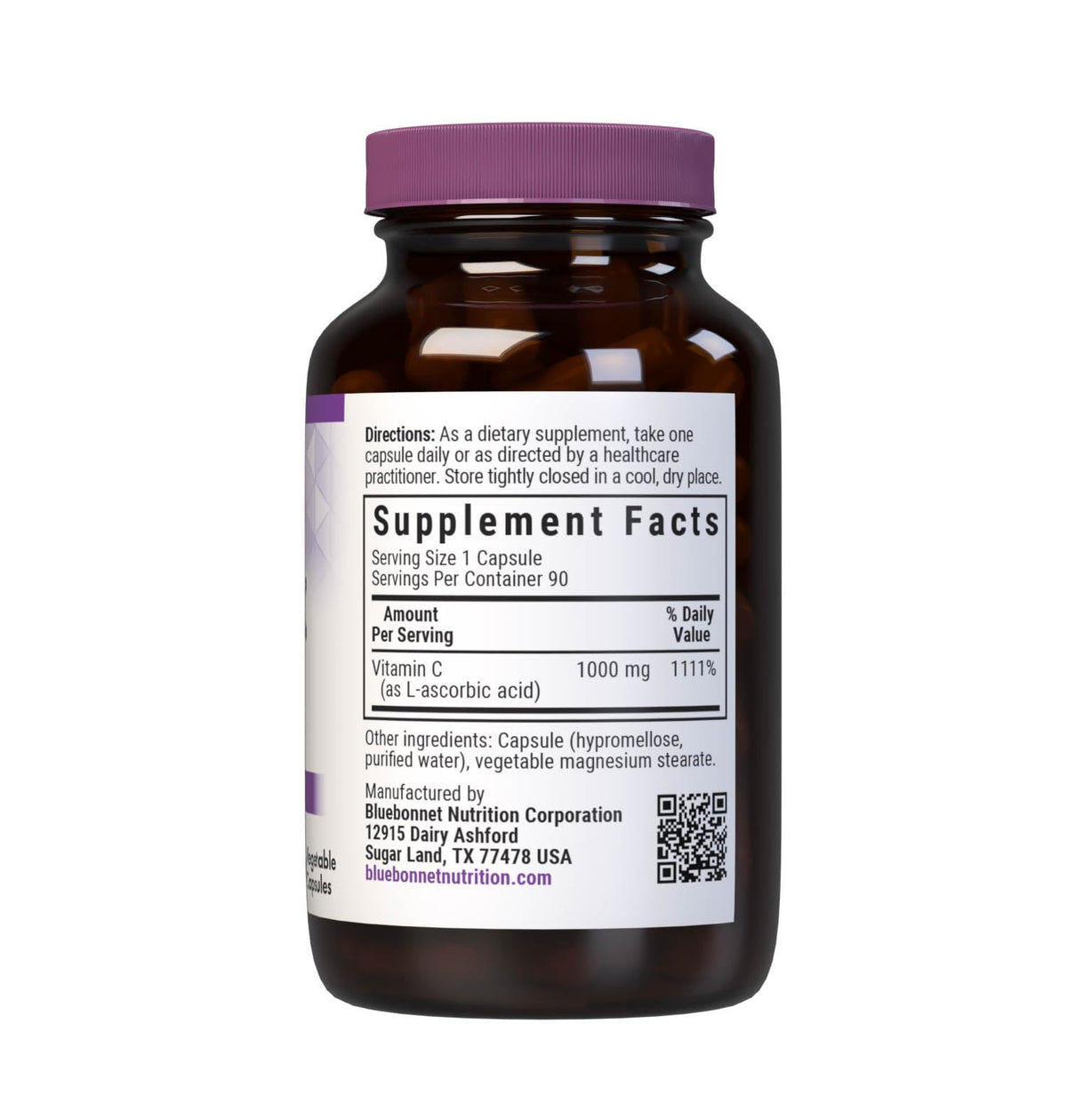 Bluebonnet Vitamin C 1000 mg Vegetable Capsules - 90 Count - image 2