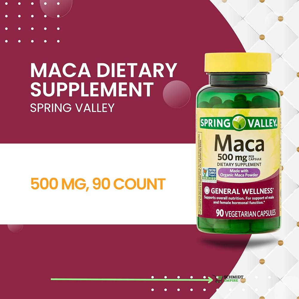 SCHMIDT EMPIRE Maca 500 mg Dietary Supplement - 90 Capsules - image 3