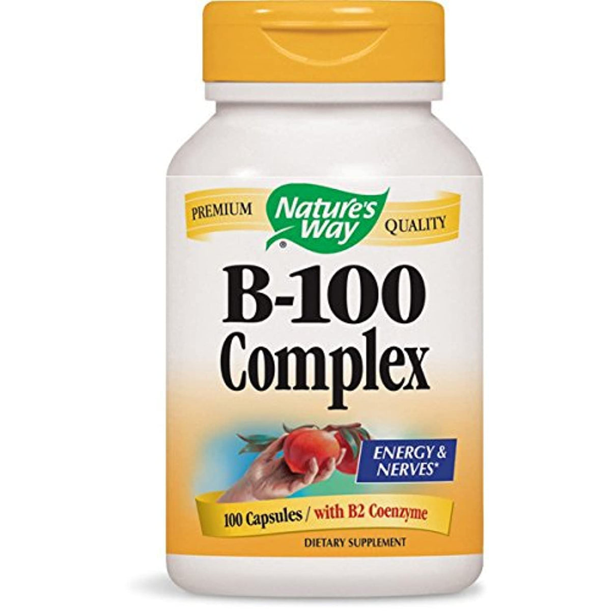 Nature's Way Vitamin B-100 Complex for Energy and Nerves - 60 Capsules