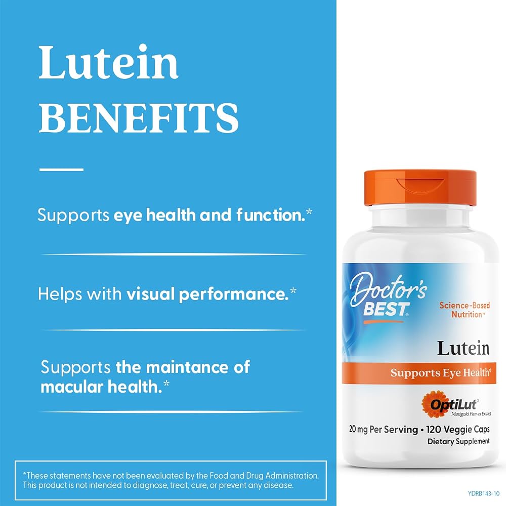 Doctor's Best Lutein 20mg Eye Health Support - 120 Vegetarian Capsules - image 4