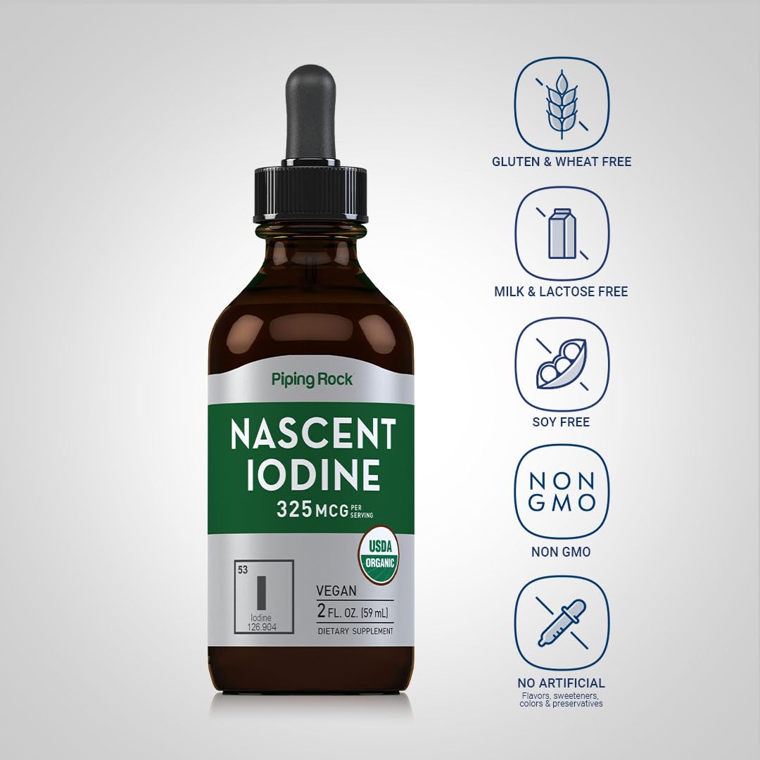 Piping Rock Nascent Iodine Drops Organic - 2 fl oz - image 4