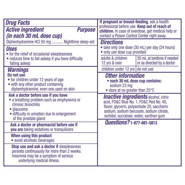 ZzzQuil Vicks Nighttime Sleep-Aid Liquid Warming Berry - 6 Fl Oz (2 Pack) - image 2