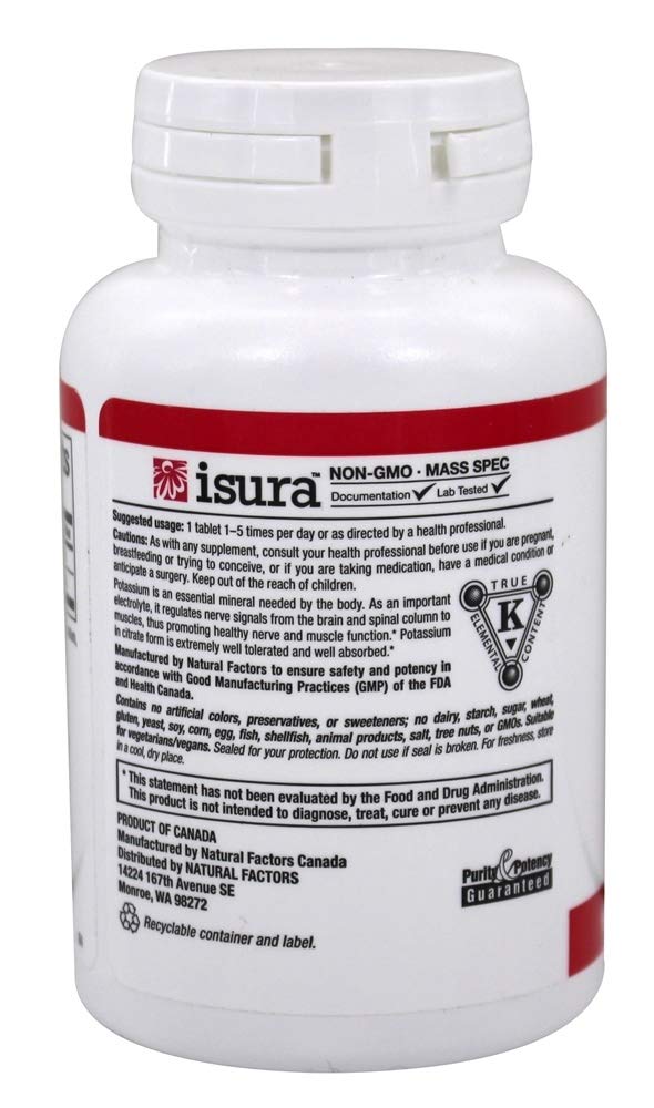 Natural Factors Potassium Citrate 99mg Tablets - 90 Tablets - image 3