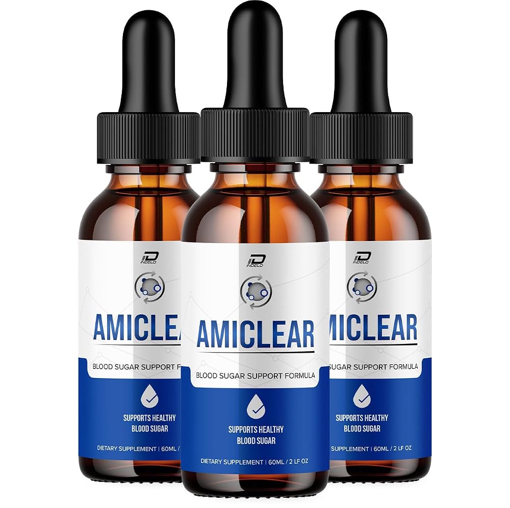 Indelo Amiclear Drops Grape Seed Extract Supplement - 3 Pack
